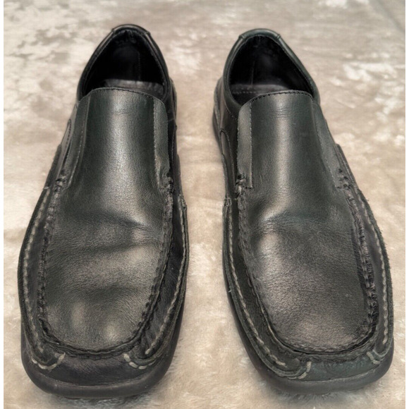 Skechers Collection Black Leather Slip On Square Toe Loafers Mens Size 8.5 Y2K main image 9